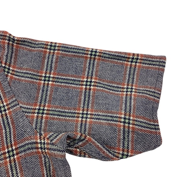 Vintage Topaz wool plaid short sleeve button front flannel - Picture 4 of 6